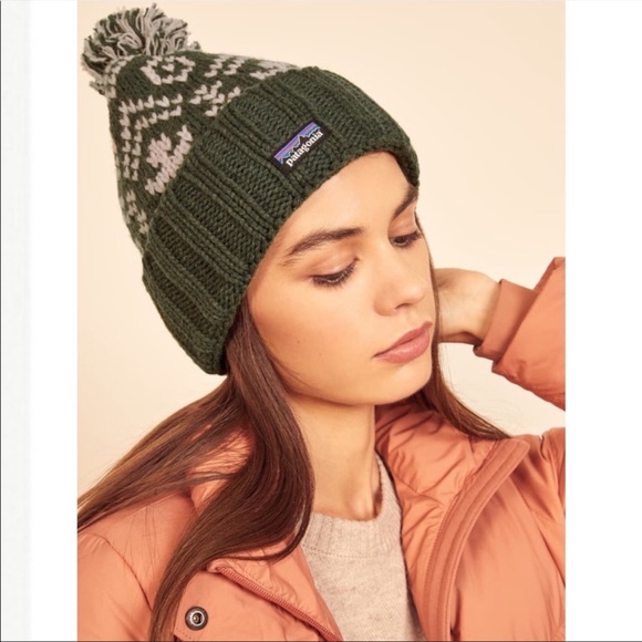 Patagonia Accessories - ISO Patagonia Snowbelle Beanie Olive Green